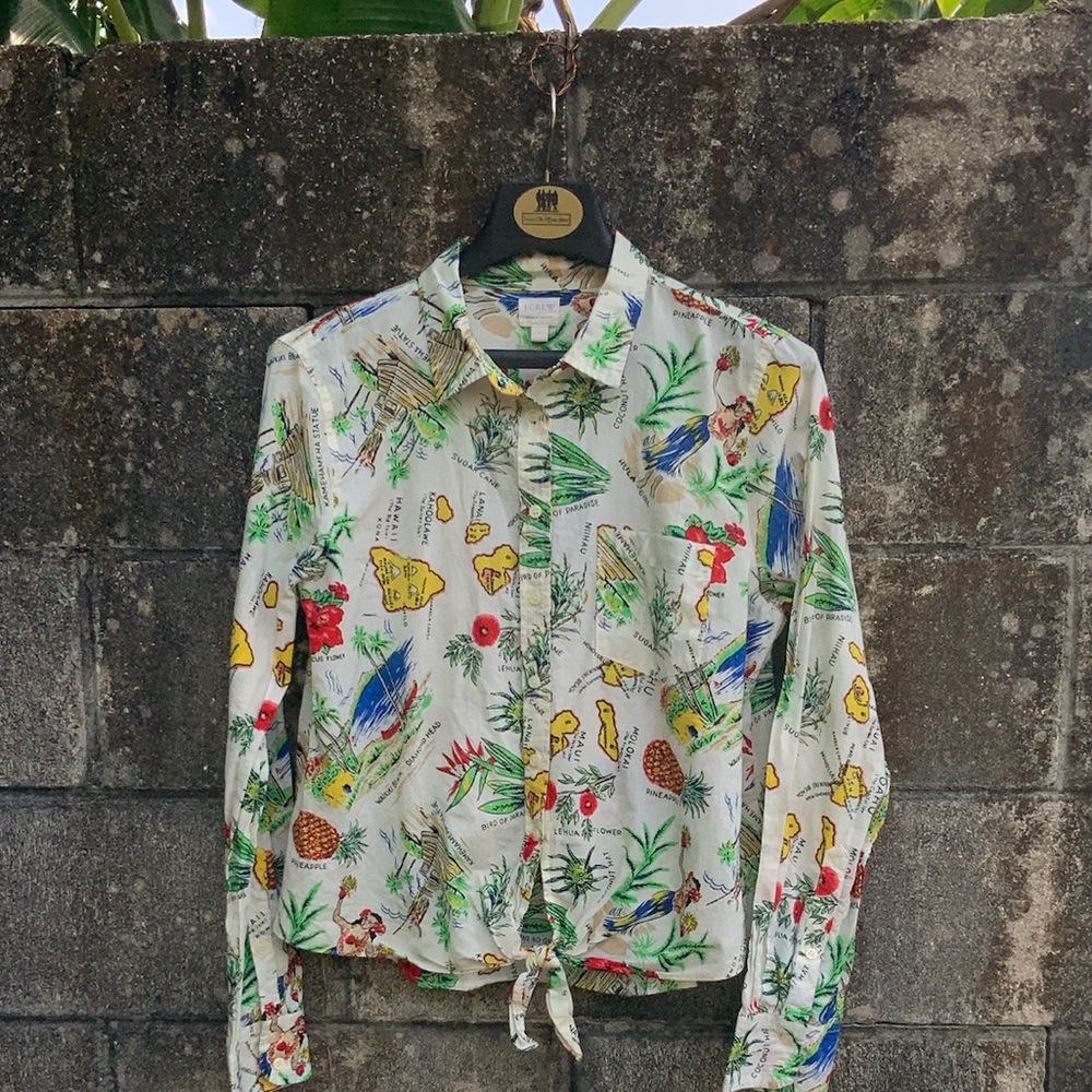 J. Crew - Hawaii LS Tie Button-Up